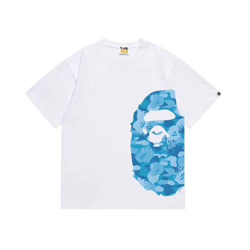 Bathing Shark and ape head print T Shirts NextBlock