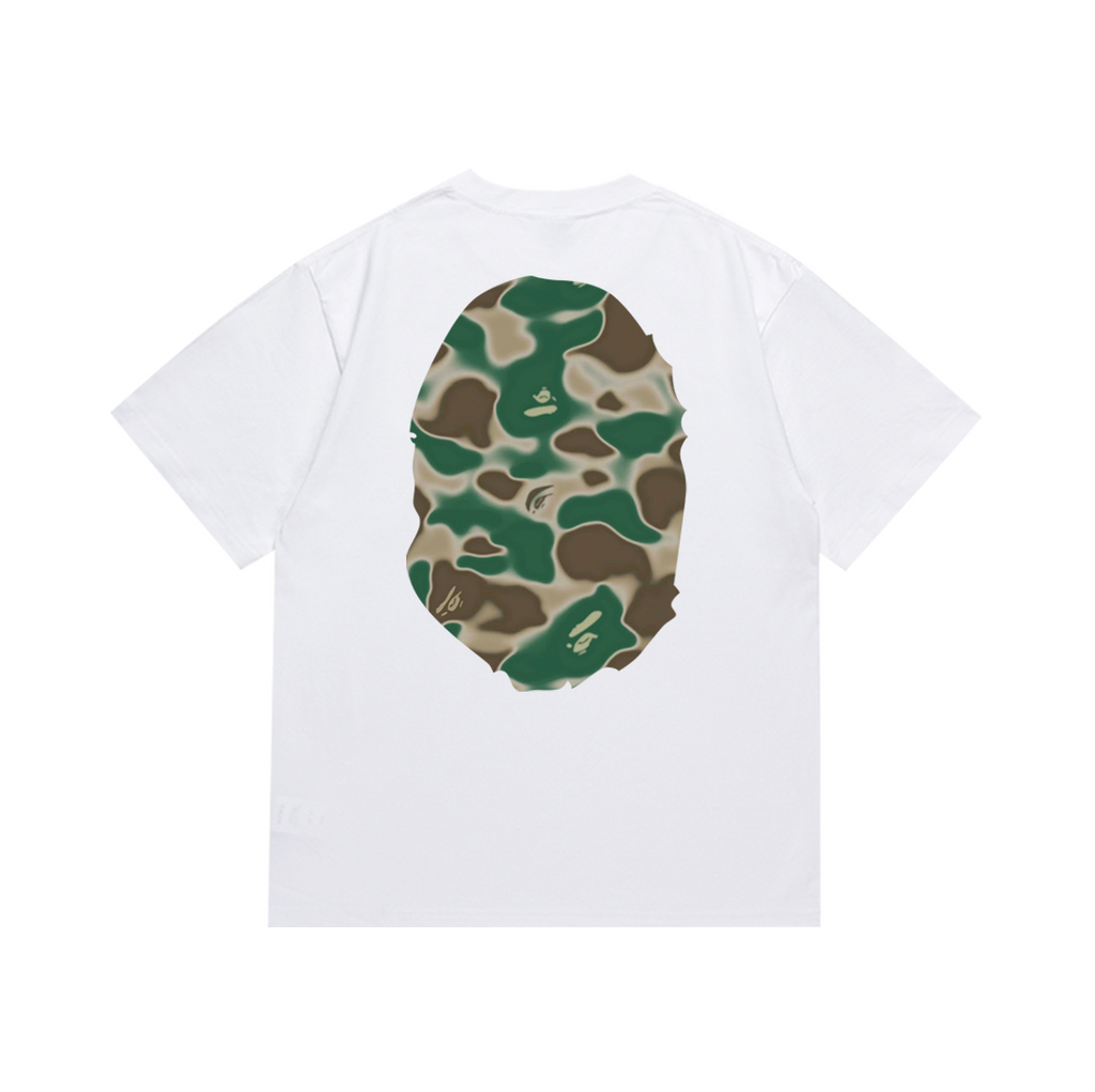 Bathing Shark and ape head print T-Shirt NextBlock