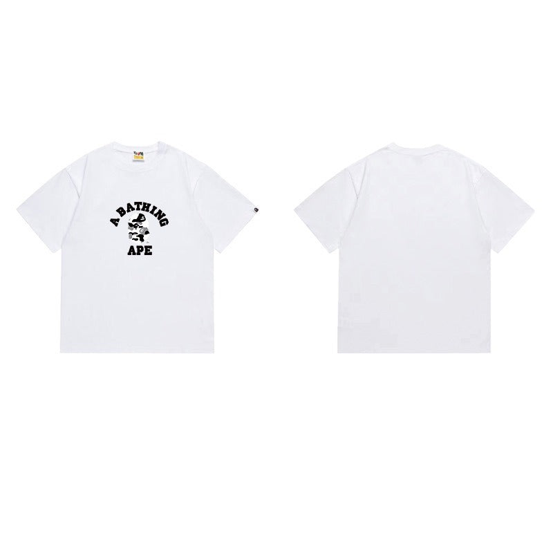 Bathing Shark and ape head print T Shirts NextBlock