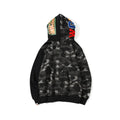 Bathing Shark and ape head print Hoodie Autumn and Winter Camouflage Shark Double Hood Sweatshirt Couple Coat Hip Hop Me NextBlock