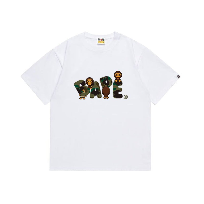 Bathing Shark and ape head print T Shirts NextBlock
