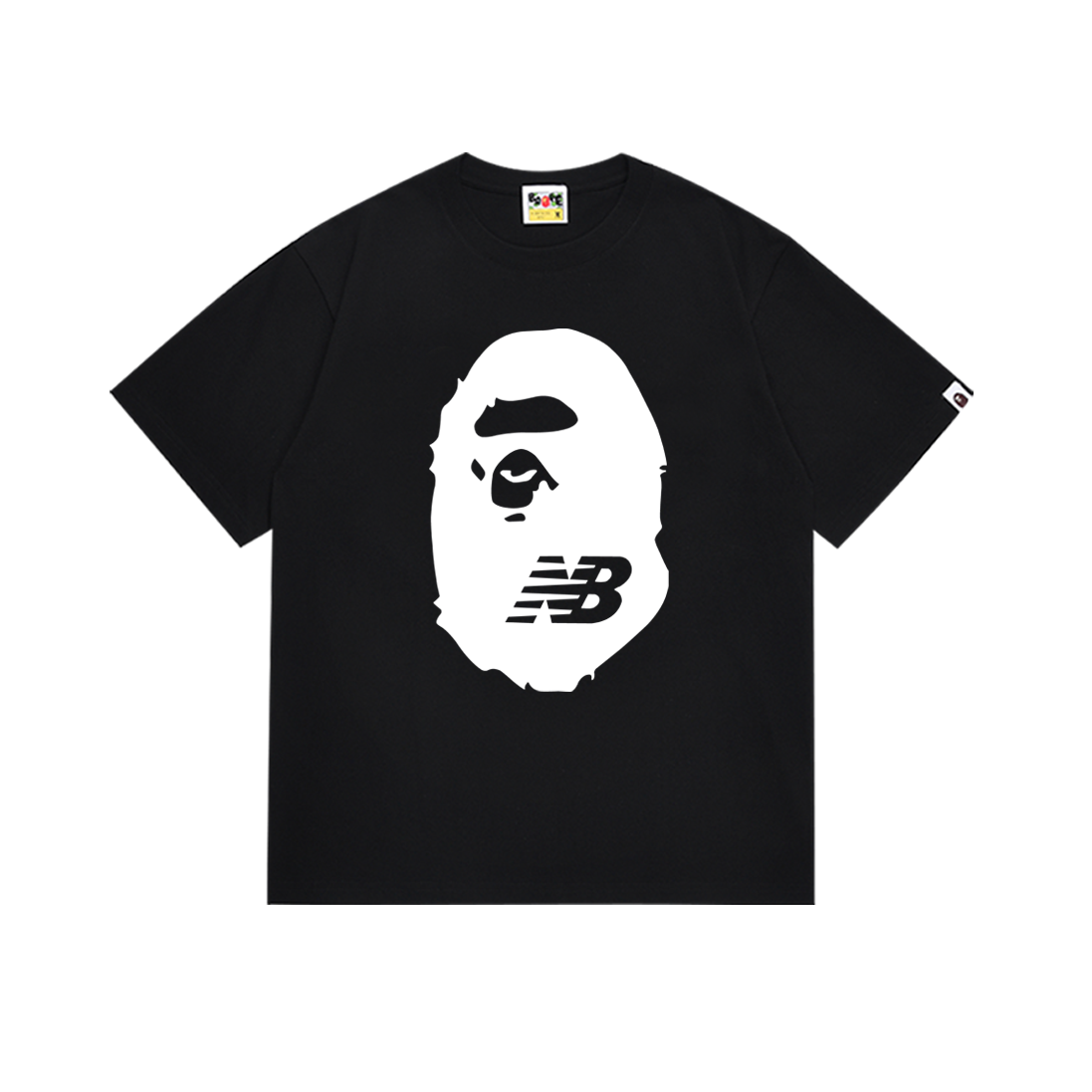 Bathing Shark and ape head print T-Shirt NextBlock