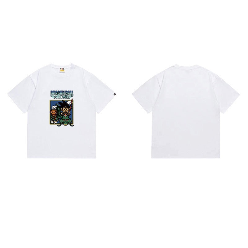 Bathing Shark and ape head print T Shirts NextBlock
