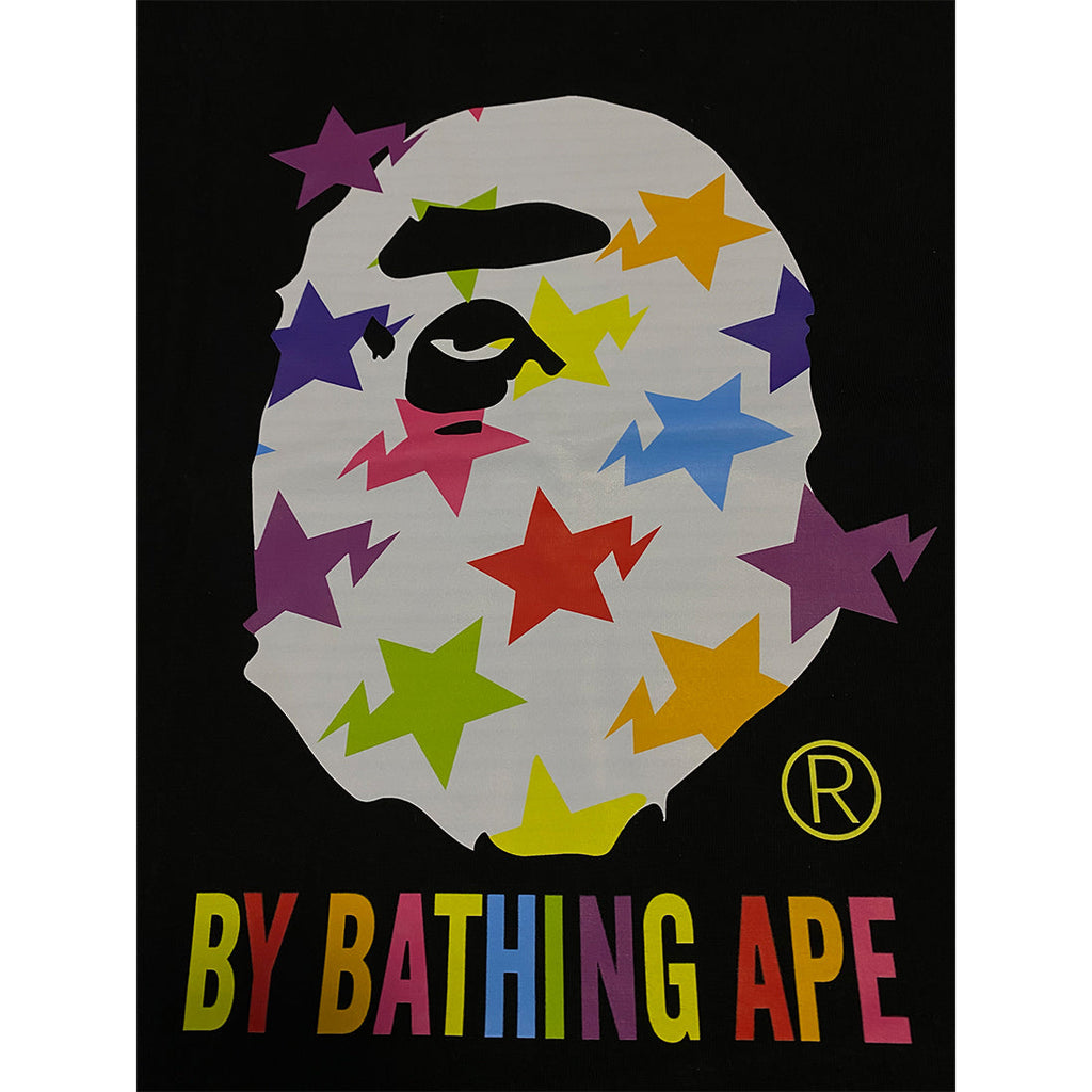 Bathing Shark and ape head print T-Shirt NextBlock