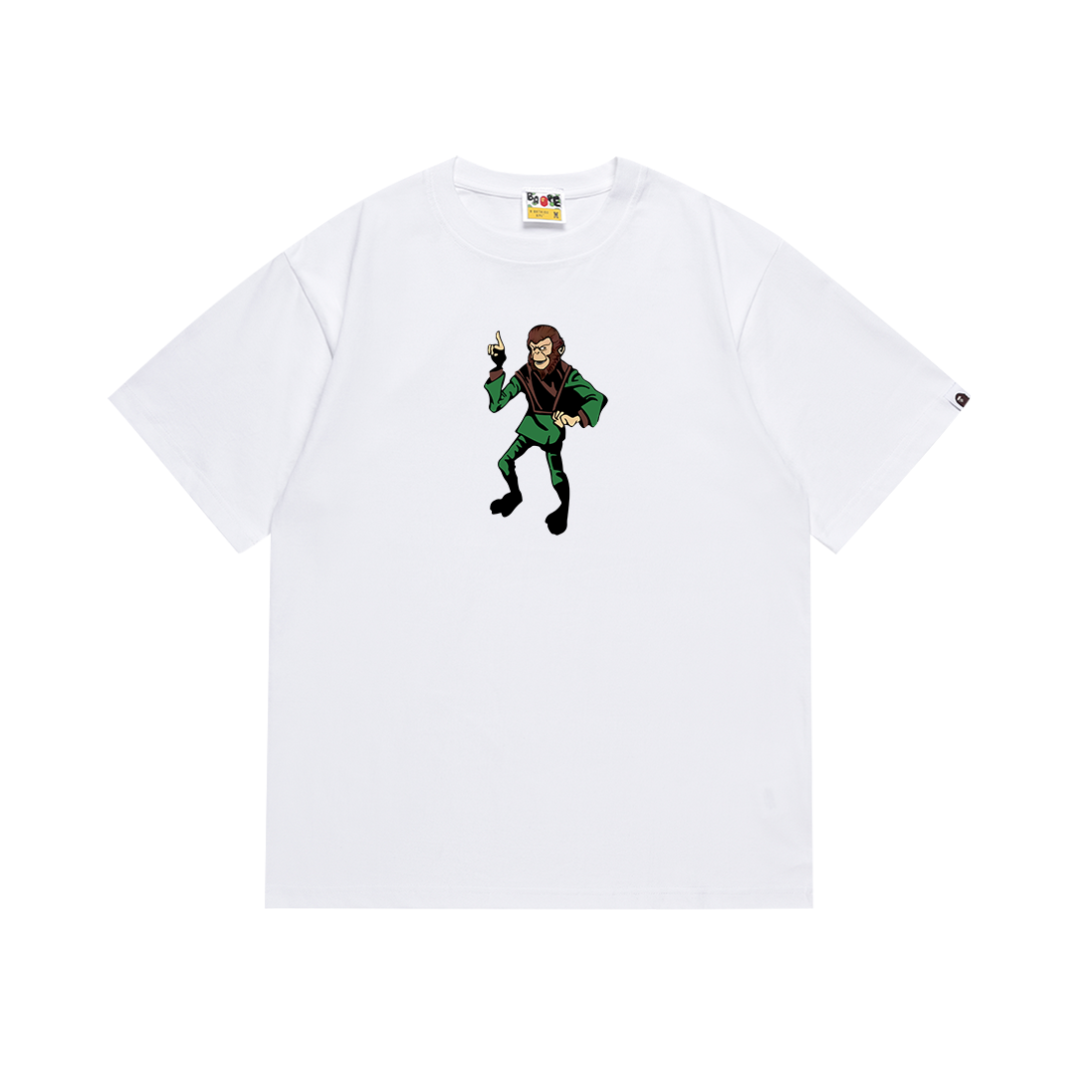 Bathing Shark and ape head print T Shirts NextBlock