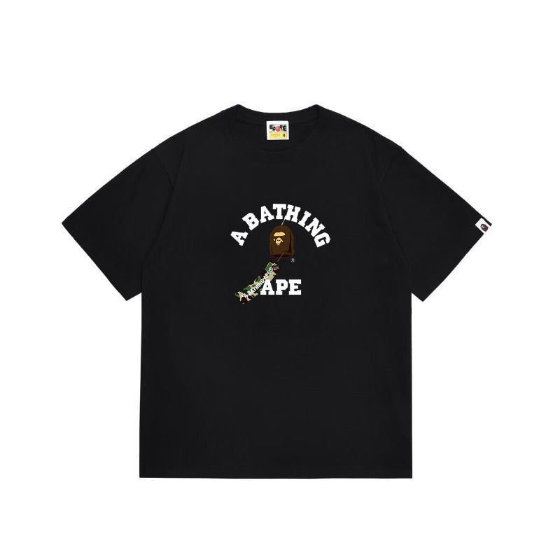 Bathing Shark and ape head print T Shirts NextBlock