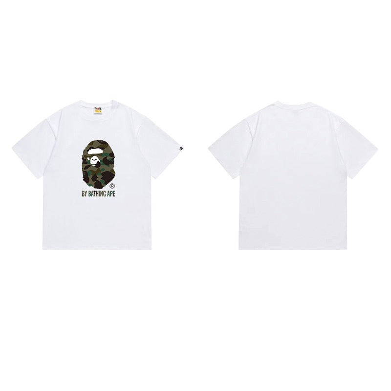 Bathing Shark and ape head print T Shirts NextBlock
