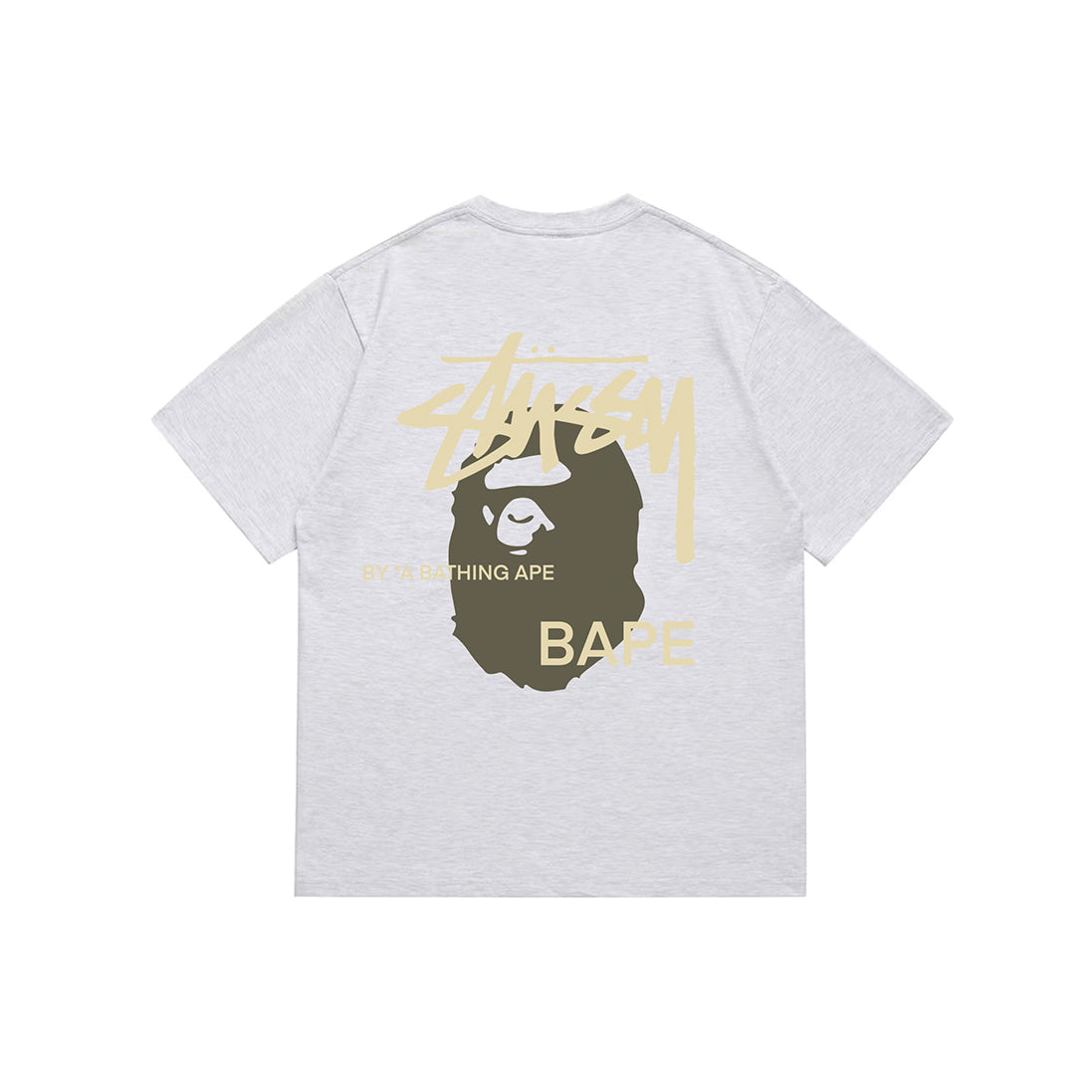 Bathing Shark and ape head print T-Shirt NextBlock