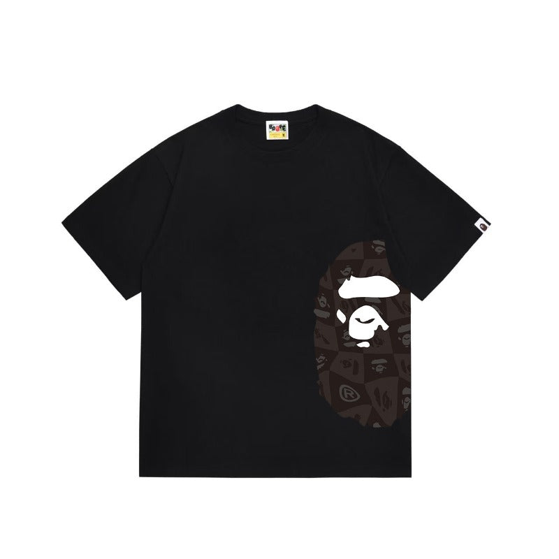 Bathing Shark and ape head print T Shirts NextBlock