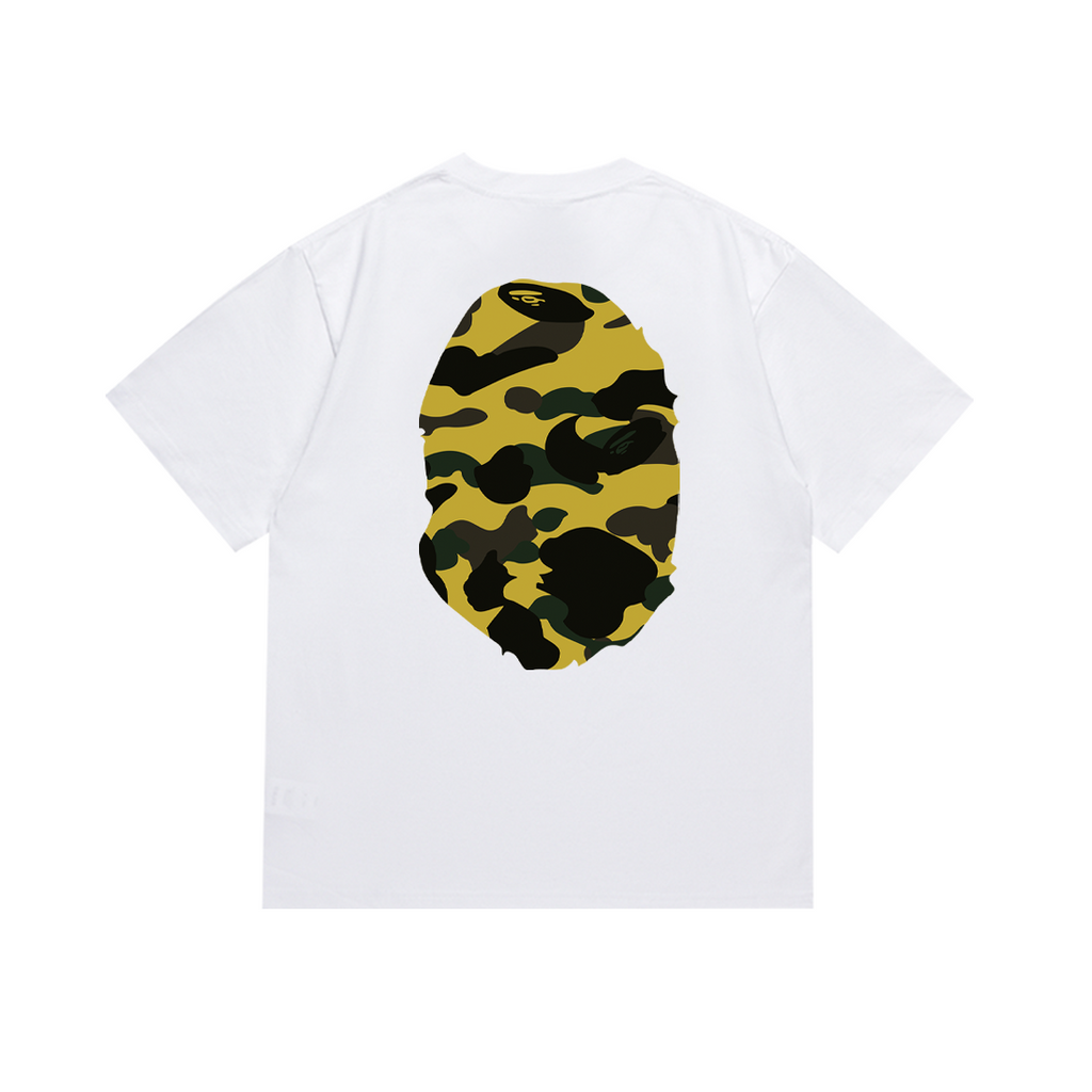 Bathing Shark and ape head print T-Shirt NextBlock