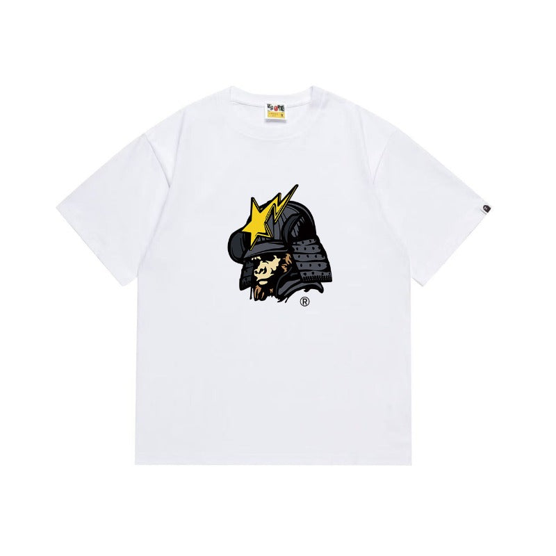 Bathing Shark and ape head print T Shirts NextBlock