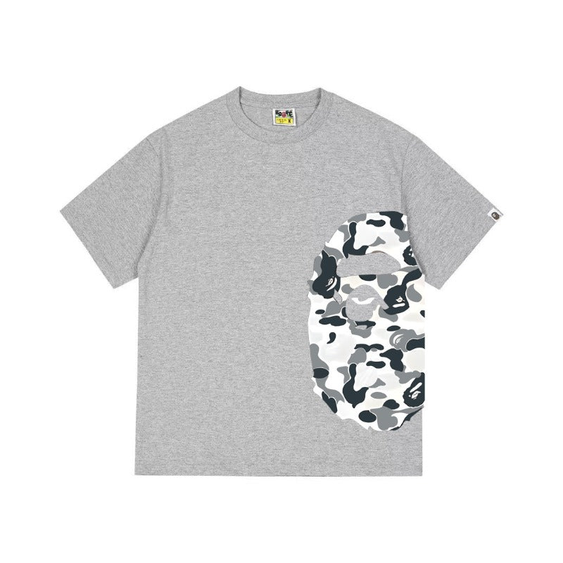 Bathing Shark and ape head print T Shirts NextBlock