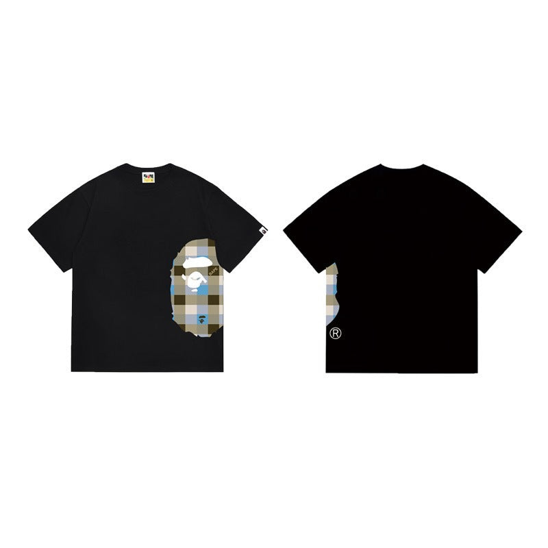 Bathing Shark and ape head print T Shirts NextBlock