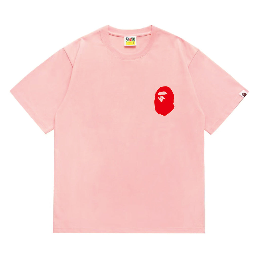 Bathing Shark and ape head print T-Shirt NextBlock