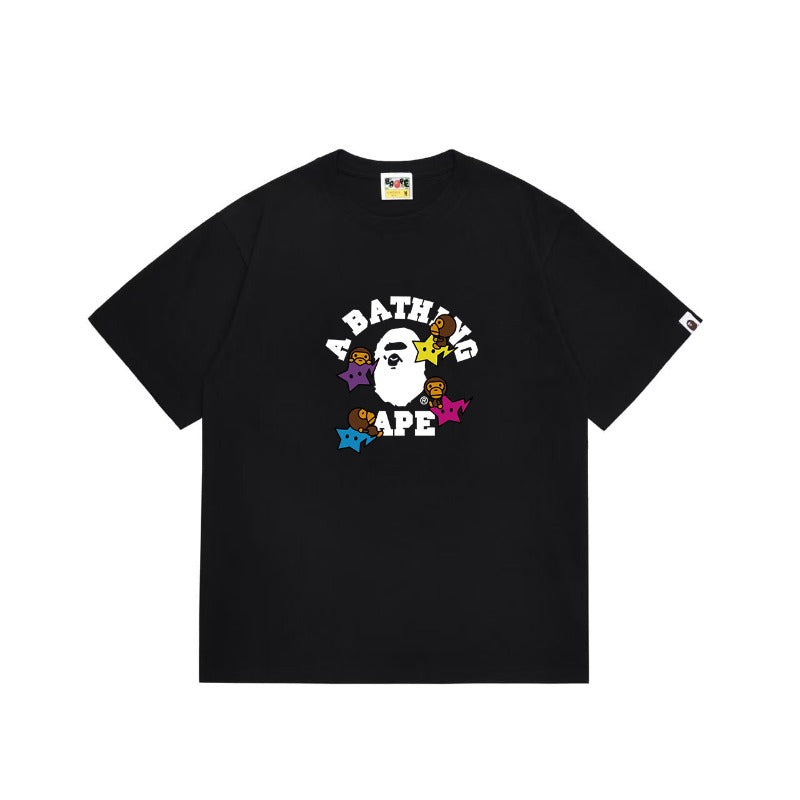 Bathing Shark and ape head print T Shirts NextBlock