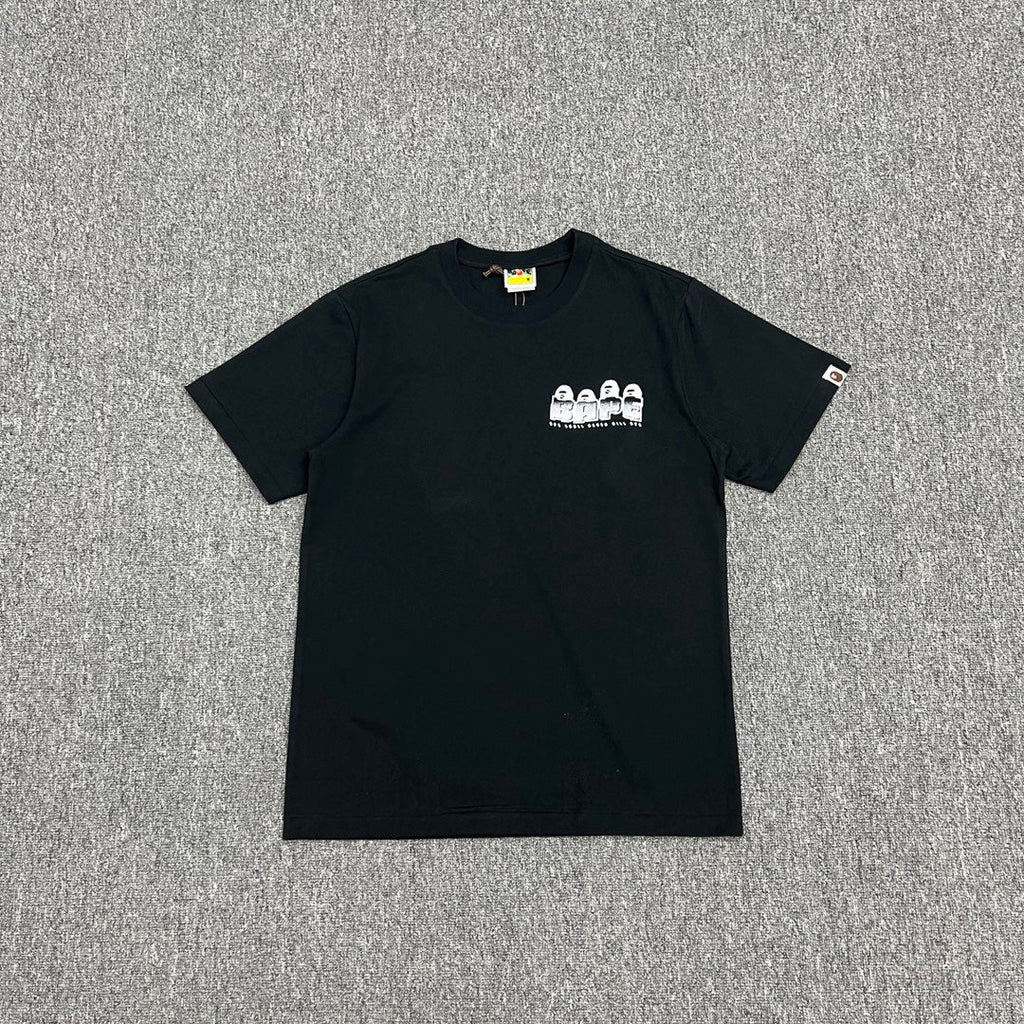 Bathing Shark and ape head print T-Shirt NextBlock