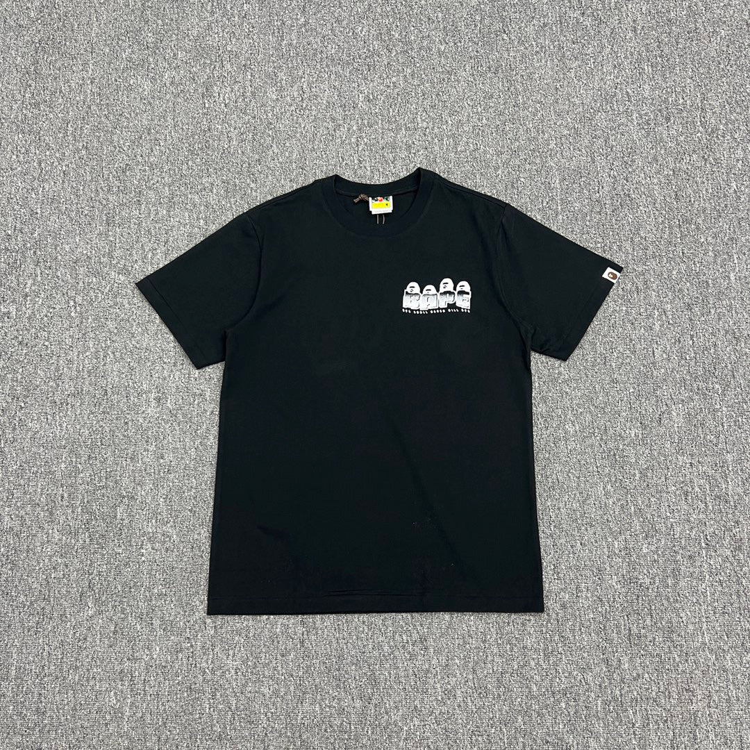 Bathing Shark and ape head print T-Shirt NextBlock