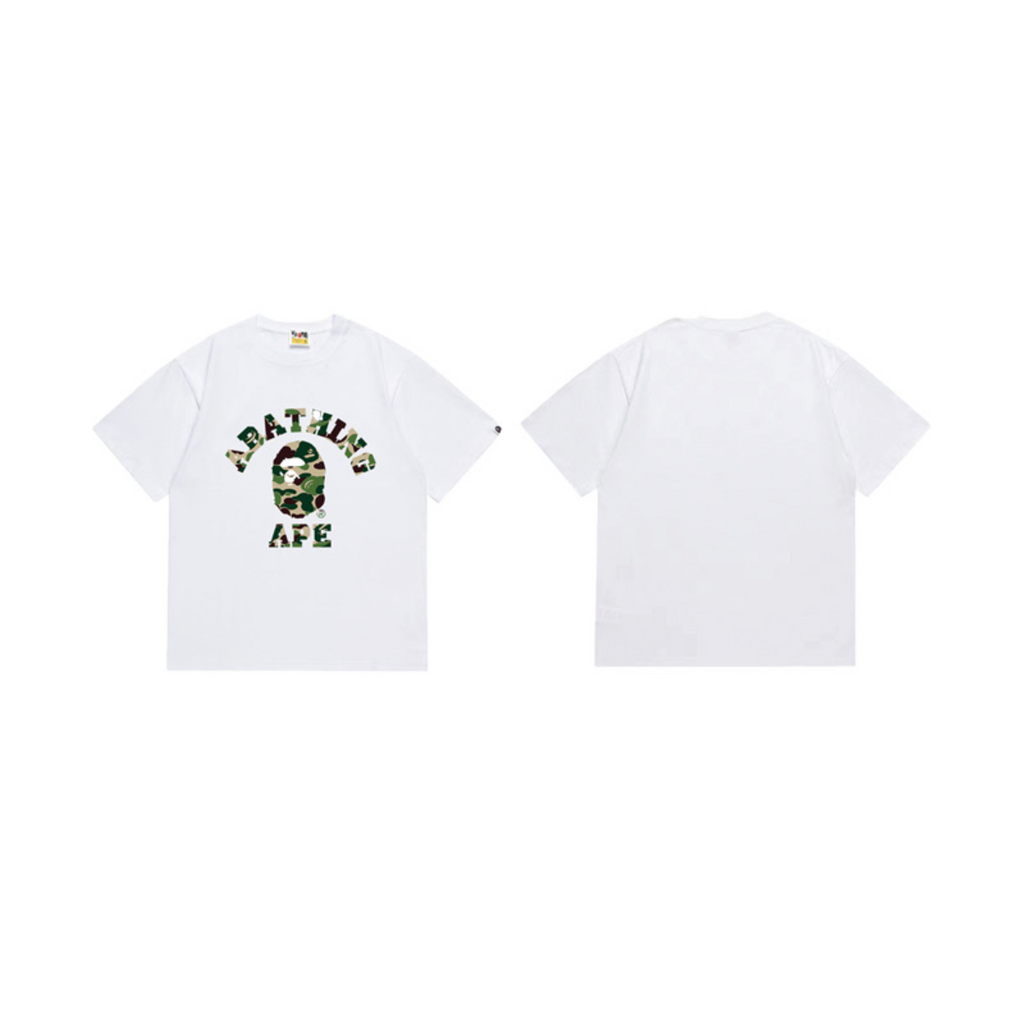 Bathing Shark and ape head print T-Shirt NextBlock