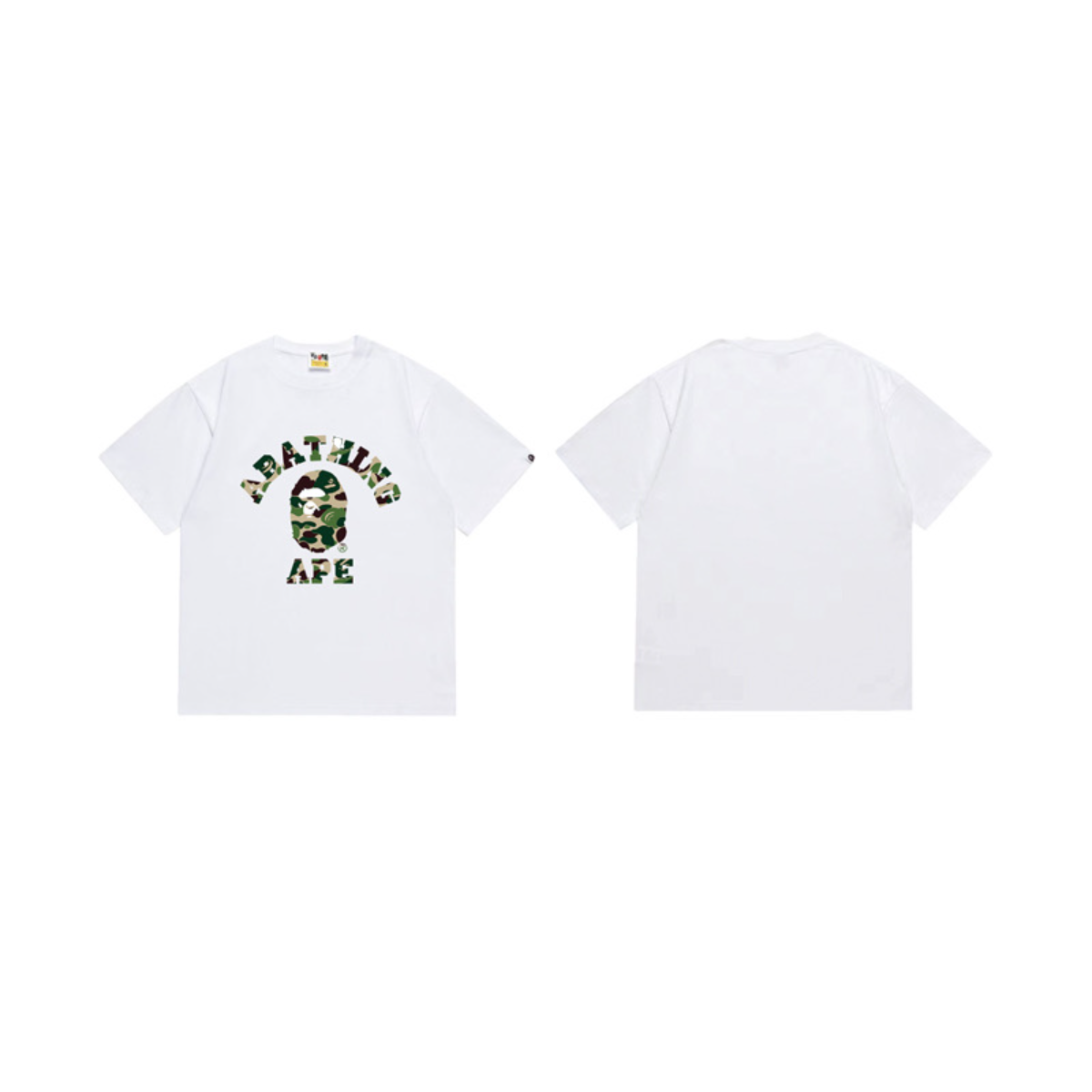 Bathing Shark and ape head print T-Shirt NextBlock