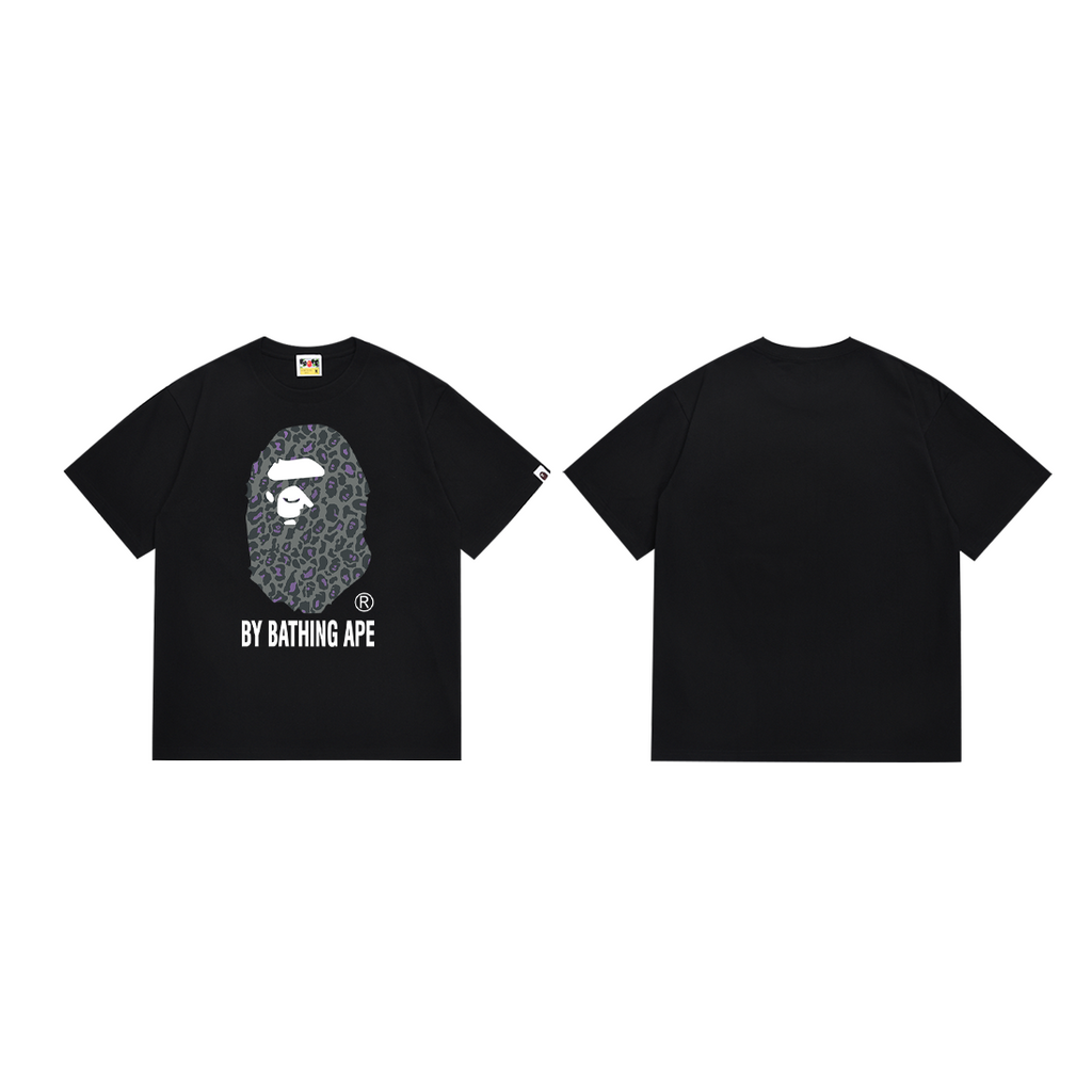 Bathing Shark and ape head print T-Shirt NextBlock