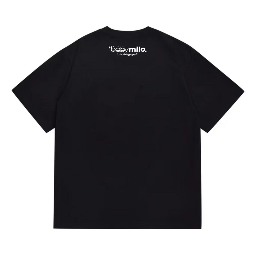 Bathing Shark and ape head print T-Shirt NextBlock