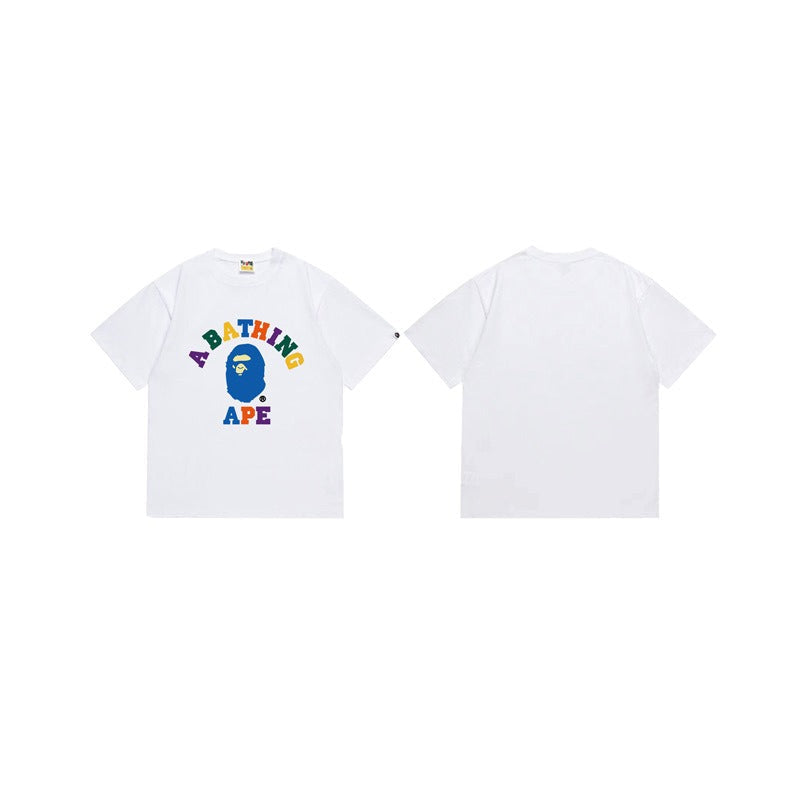 Bathing Shark and ape head print T Shirts NextBlock