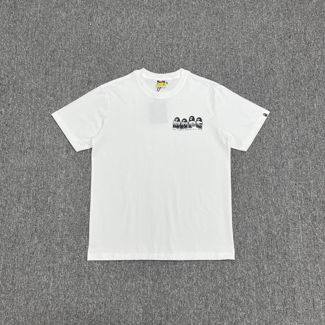 Bathing Shark and ape head print T-Shirt NextBlock