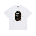 Bathing Shark and ape head print T-Shirt NextBlock