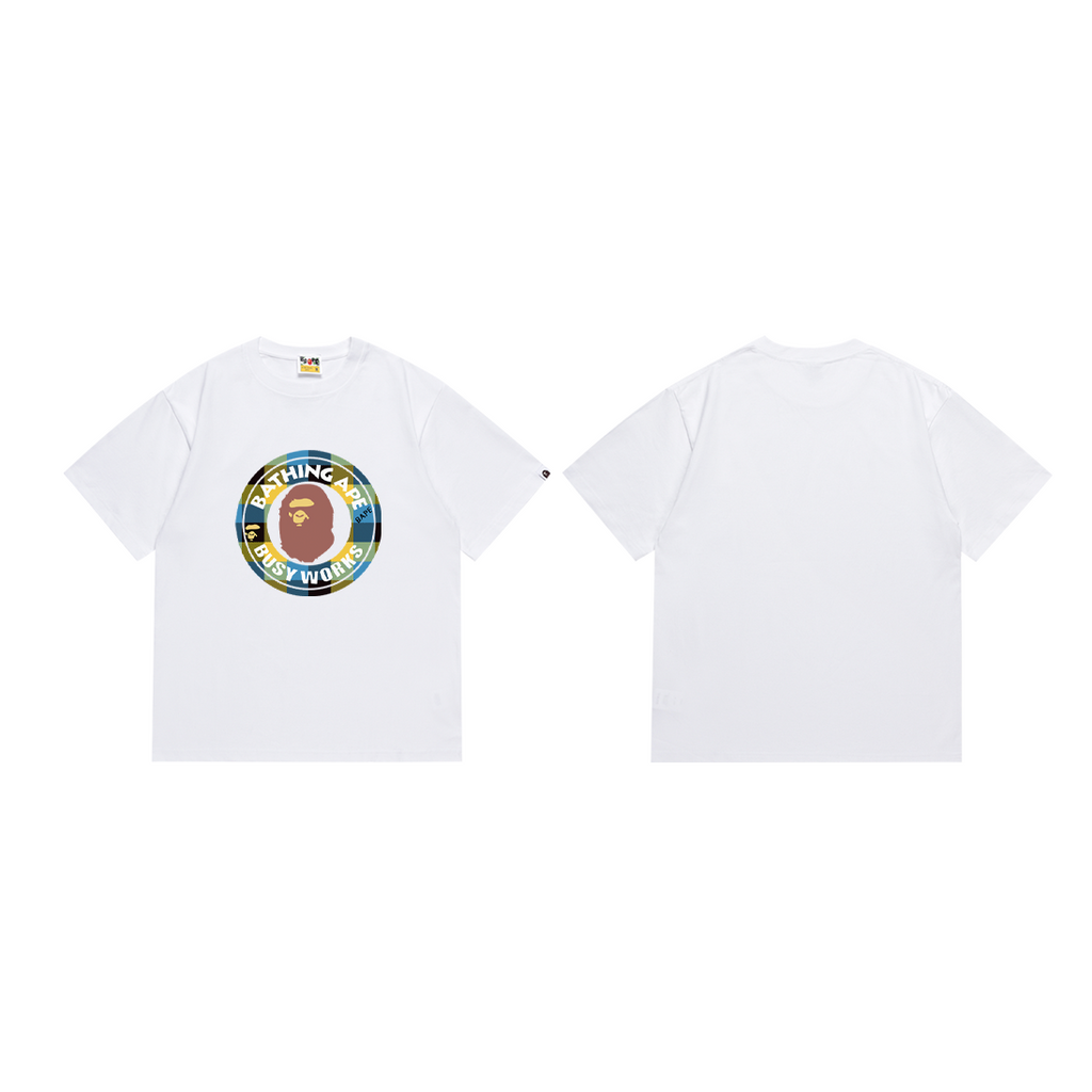 Bathing Shark and ape head print T-Shirt NextBlock