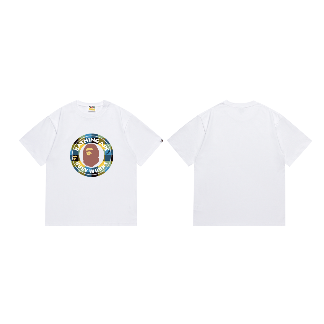 Bathing Shark and ape head print T-Shirt NextBlock