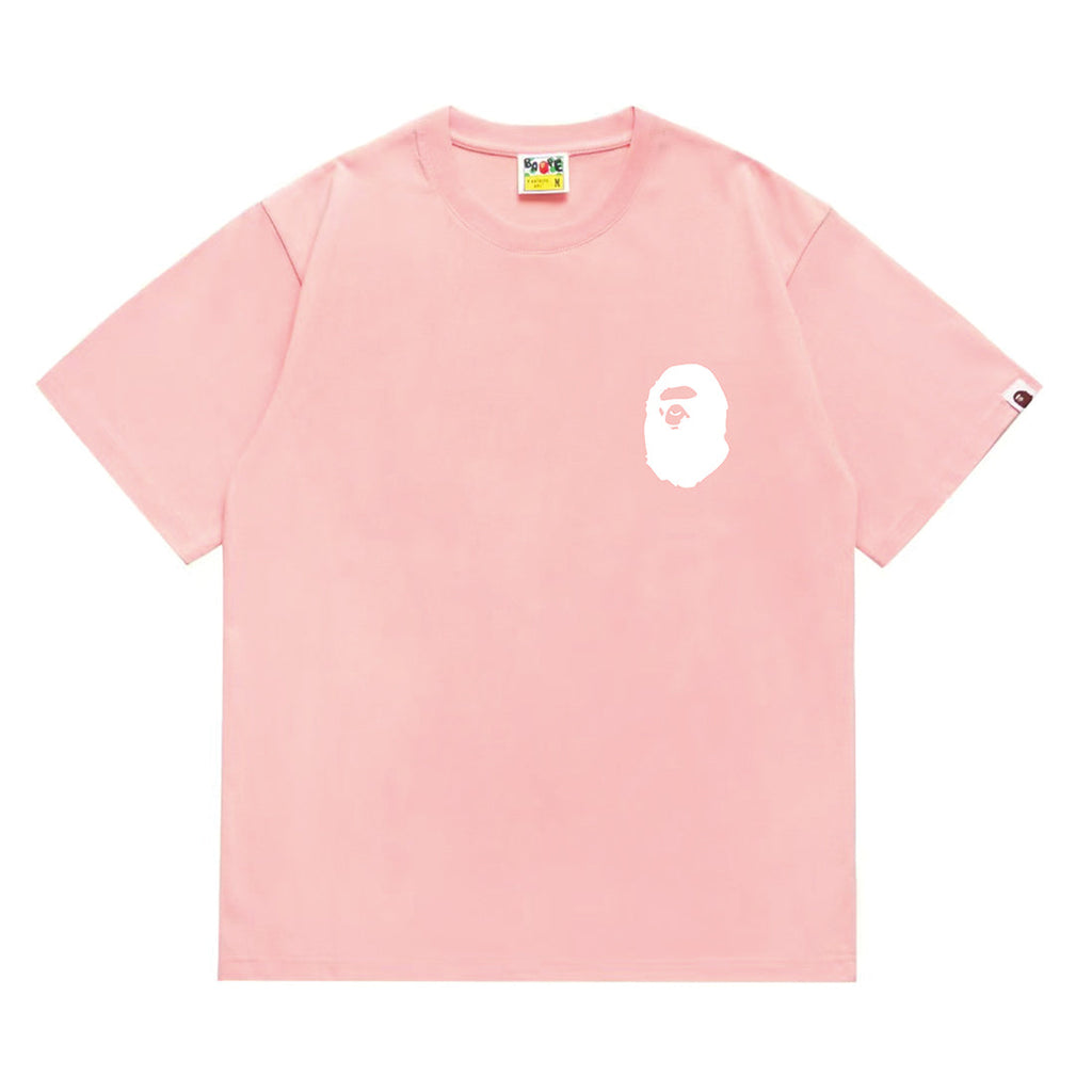 Bathing Shark and ape head print T-Shirt NextBlock