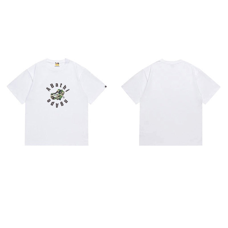 Bathing Shark and ape head print T Shirts NextBlock