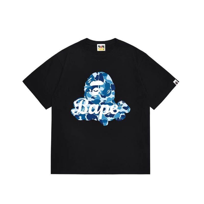 Bathing Shark and ape head print T Shirts NextBlock