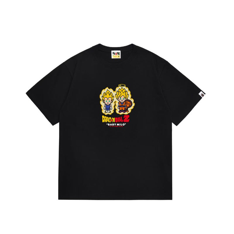 Bathing Shark and ape head print T Shirts NextBlock