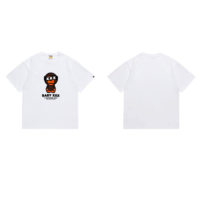 Bathing Shark and ape head print T Shirts NextBlock