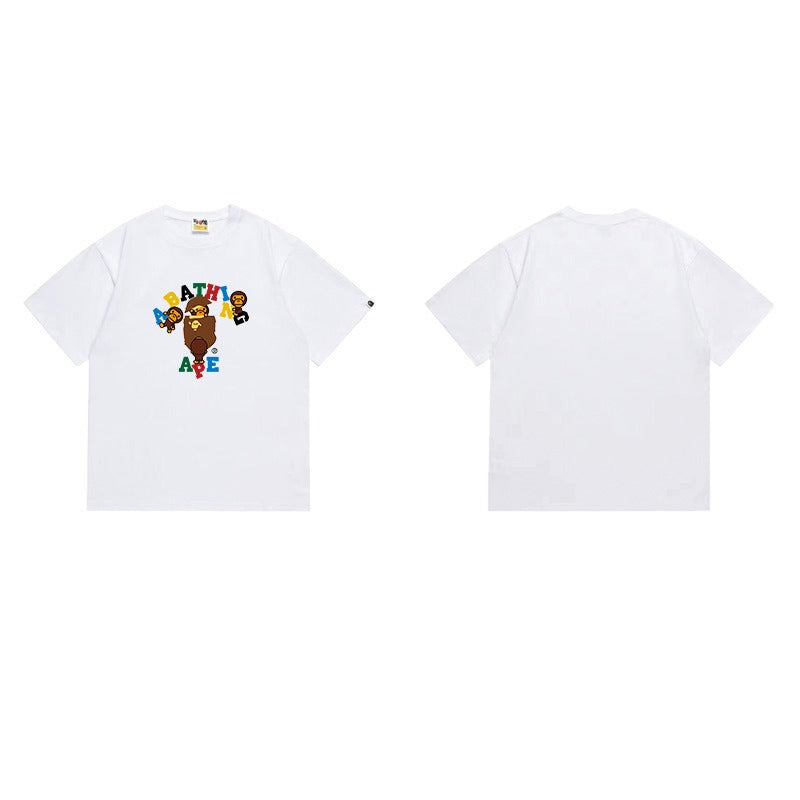 Bathing Shark and ape head print T Shirts NextBlock