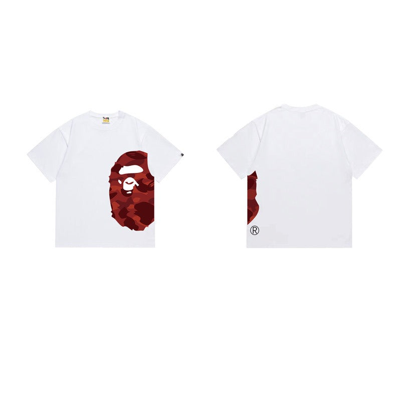 Bathing Shark and ape head print T Shirts NextBlock