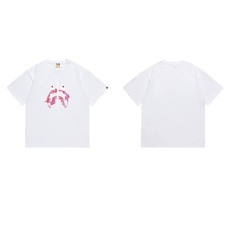 Bathing Shark and ape head print T Shirts NextBlock