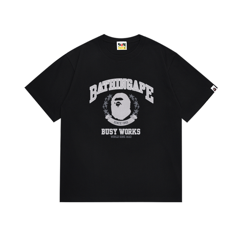 Bathing Shark and ape head print T-Shirt NextBlock