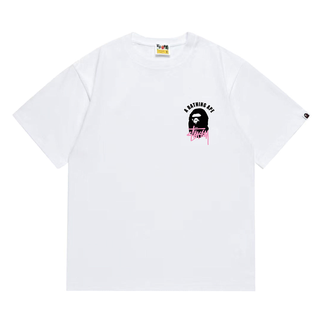 Bathing Shark and ape head print T-Shirt NextBlock