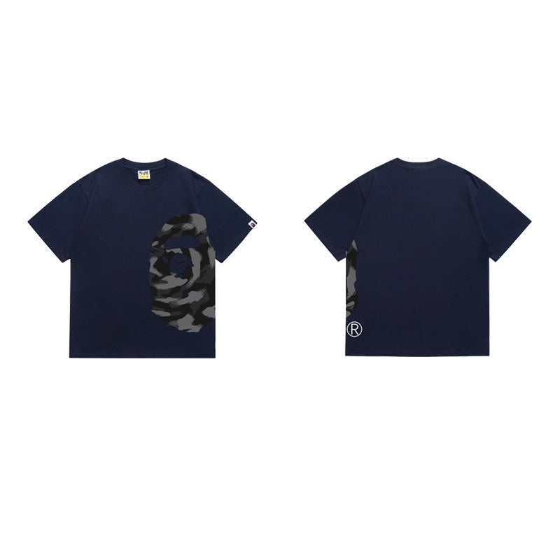 Bathing Shark and ape head print T Shirts NextBlock