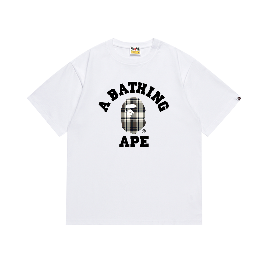 Bathing Shark and ape head print T-Shirt NextBlock