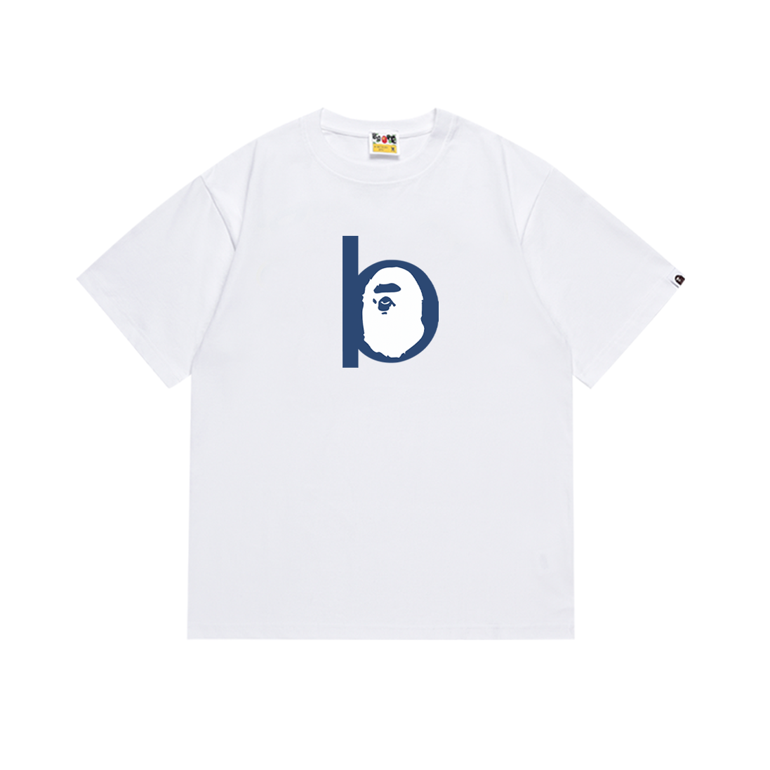 Bathing Shark and ape head print T-Shirt NextBlock