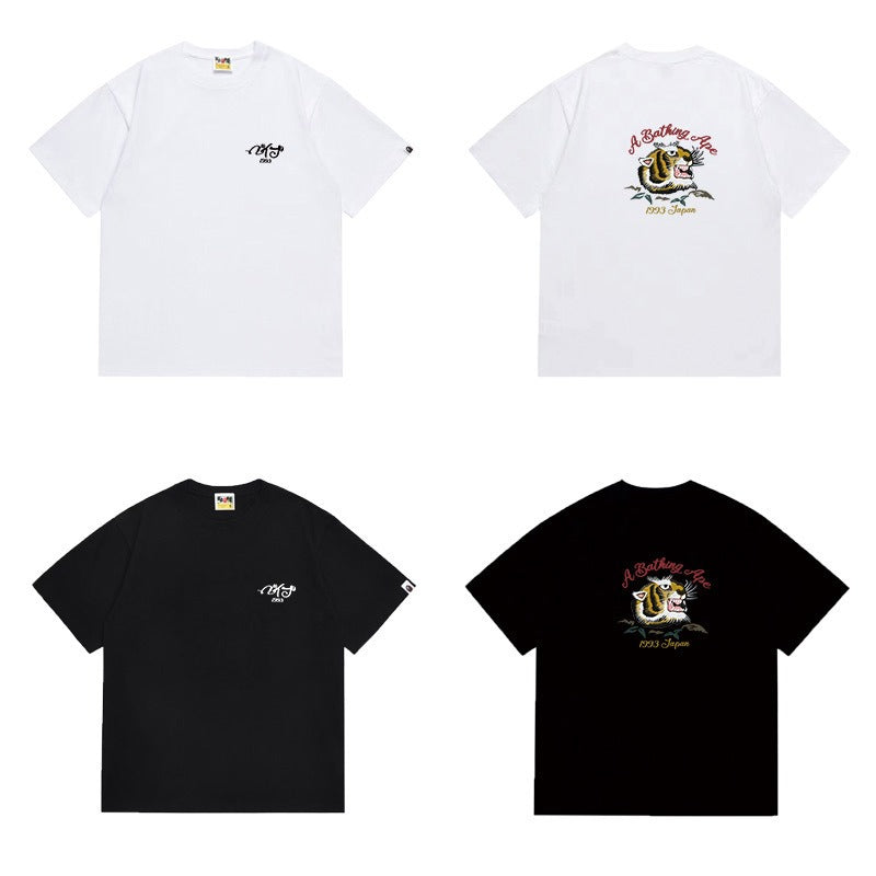 Bathing Shark and ape head print T Shirts NextBlock