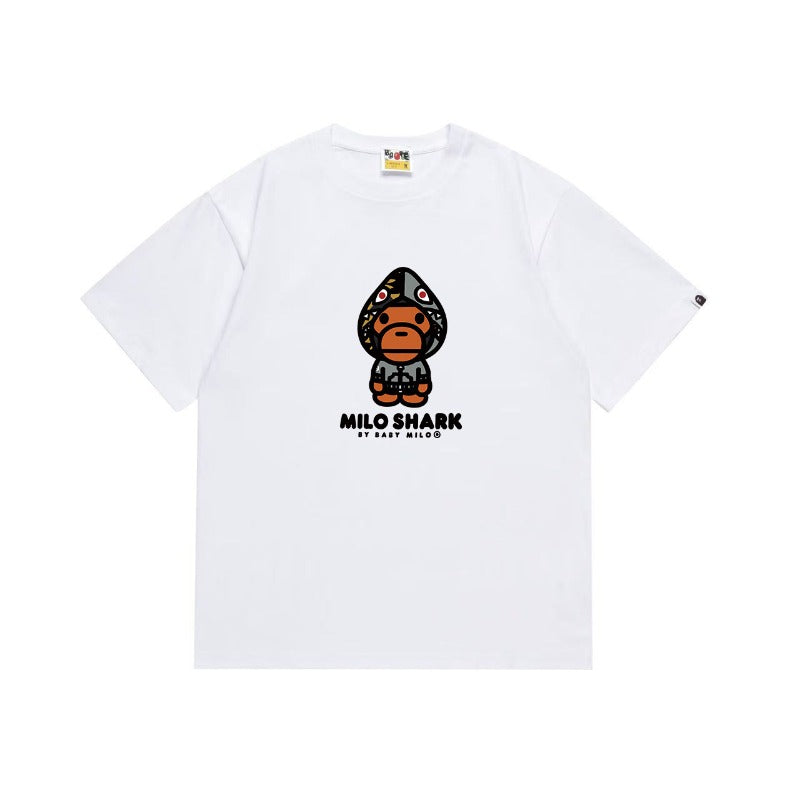 Bathing Shark and ape head print T Shirts NextBlock