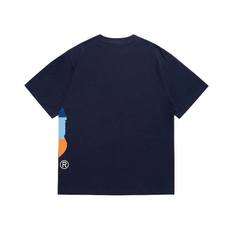 Bathing Shark and ape head print T Shirts NextBlock
