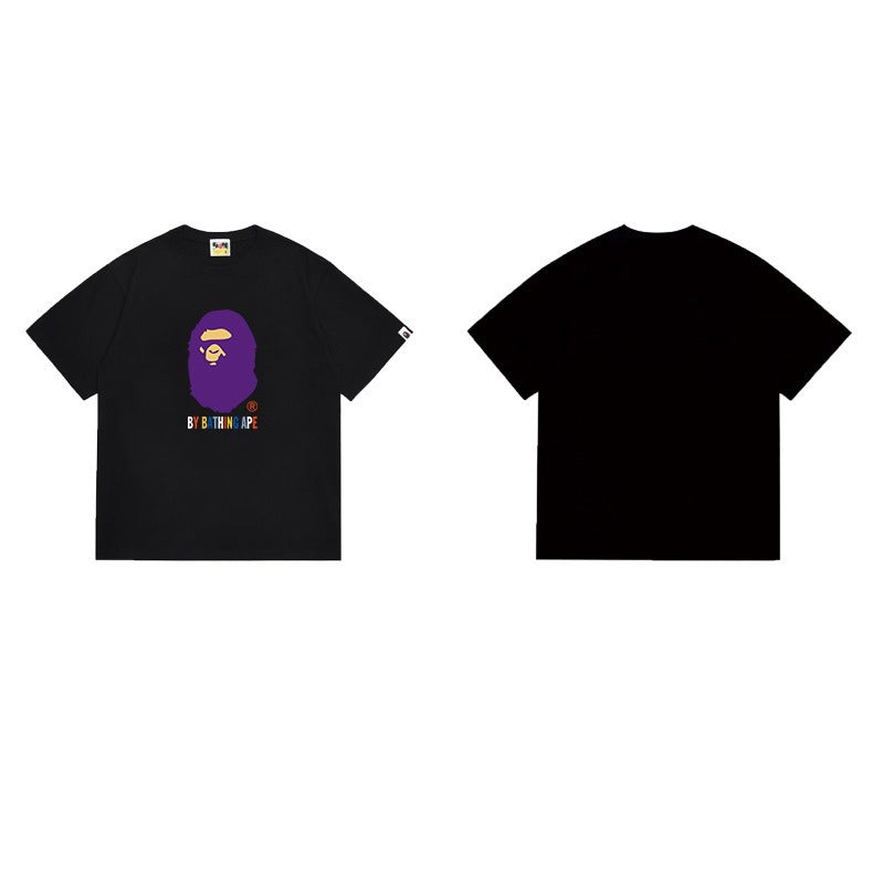 Bathing Shark and ape head print T Shirts NextBlock