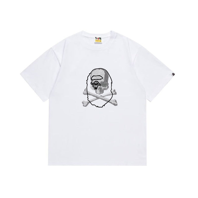 Bathing Shark and ape head print T Shirts NextBlock