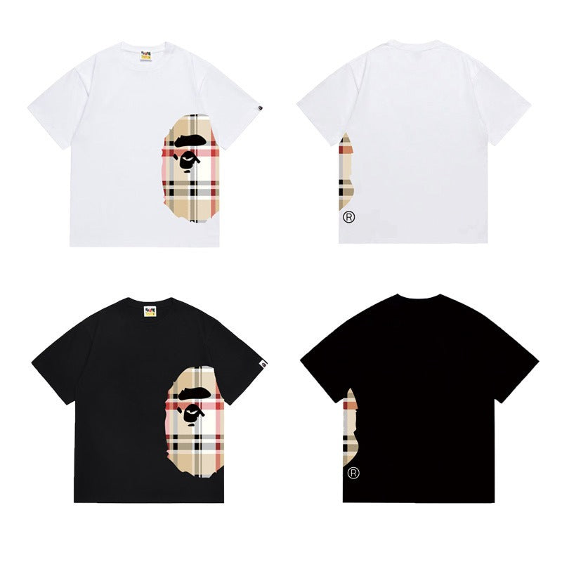 Bathing Shark and ape head print T Shirts NextBlock