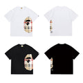 Bathing Shark and ape head print T Shirts NextBlock